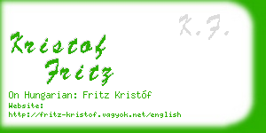 kristof fritz business card